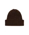 Hyer Goods Upcycled Alpaca Wool Chunky Rib Beanie In Brown