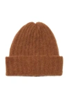 Hyer Goods Upcycled Alpaca Wool Chunky Rib Beanie In Caramel