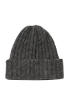 Hyer Goods Upcycled Alpaca Wool Chunky Rib Beanie In Charcoal