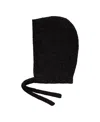 Hyer Goods Upcycled Alpaca Wool Small Tie Balaclava In Black