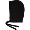 Hyer Goods Upcycled Alpaca Wool Tie Balabonnet In Black
