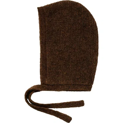 Hyer Goods Upcycled Alpaca Wool Tie Balabonnet In Brown