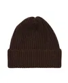 Hyer Goods Upcycled Cashmere Rib Beanie In Chocolate Brown