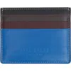 Hyer Goods Upcycled Italian Leather Certo Card Wallet In Electric Blue Colorblock