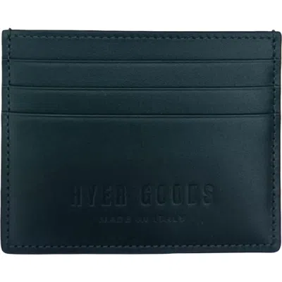 Hyer Goods Upcycled Italian Leather Certo Card Wallet In Green