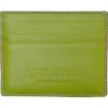 Hyer Goods Upcycled Italian Leather Certo Card Wallet In Vert Anis
