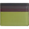 Hyer Goods Upcycled Italian Leather Certo Card Wallet In Vert Anis Colorblock