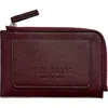 Hyer Goods Upcycled Italian Leather Zip-around Card Wallet In Burgundy