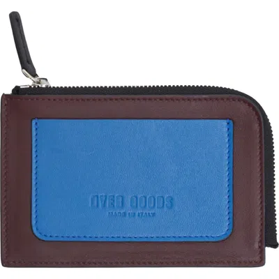 Hyer Goods Upcycled Italian Leather Zip-around Card Wallet In Multi