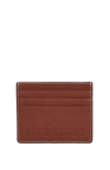 Hyer Goods Upcycled Leather Card Wallet In Saddle Brown