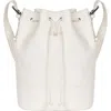 Hyer Goods Luxe Cinch Bucket Bag In Cream