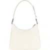 Hyer Goods Upcycled Leather Medium Shoulder Bag In White