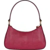 Hyer Goods Upcycled Leather Mini Shoulder Bag In Cherry Red Lizard