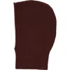 Hyer Goods Upcycled Merino Wool Ribbed Balaclava In Chestnut