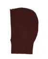 Hyer Goods Upcycled Merino Wool Ribbed Balaclava In Chestnut