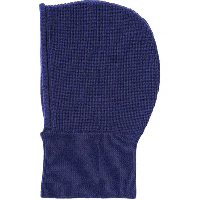 Hyer Goods Upcycled Merino Wool Ribbed Balaclava In Cobalt Blue