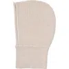 Hyer Goods Upcycled Merino Wool Ribbed Balaclava In Cream