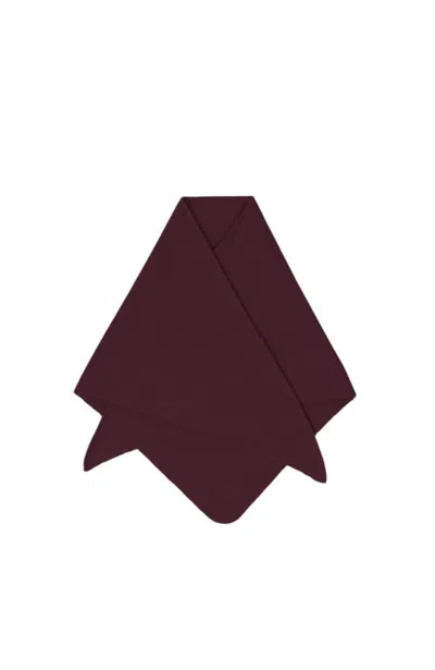 Hyer Goods Wool Triangle Bandana Scarf In Burgundy