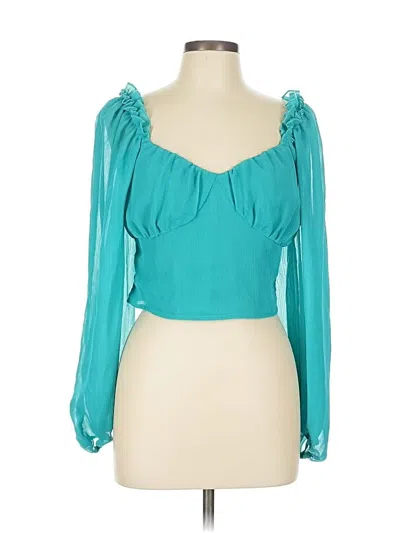 Pre-owned Hyfve 3/4 Sleeve Blouse In Blue