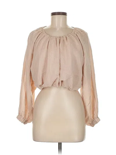 Pre-owned Hyfve 3/4 Sleeve Blouse In Brown