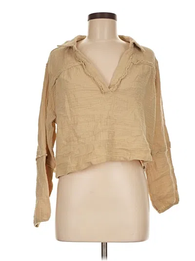 Pre-owned Hyfve 3/4 Sleeve Blouse In Brown