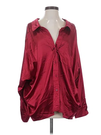 Pre-owned Hyfve 3/4 Sleeve Blouse In Burgundy
