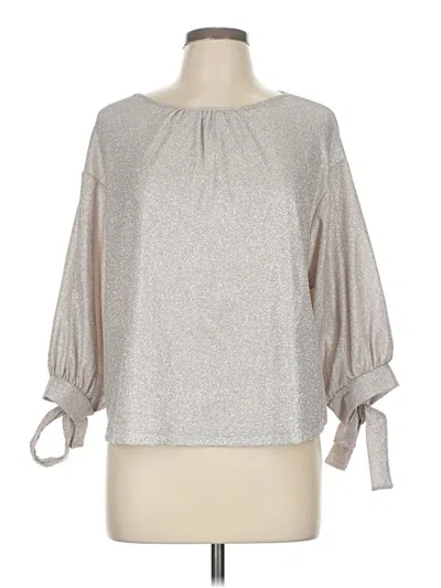 Pre-owned Hyfve 3/4 Sleeve Blouse In Silver