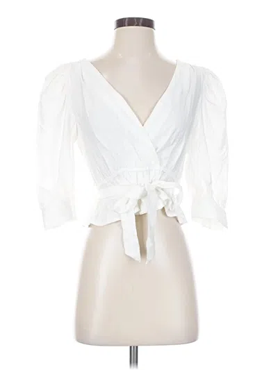 Pre-owned Hyfve 3/4 Sleeve Blouse In White