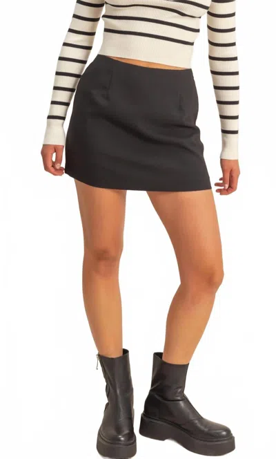 Hyfve A-line Mini Skort In Black In Multi