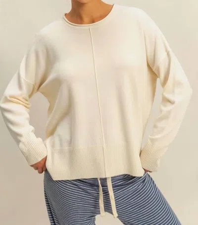 Hyfve Amélie Rolled Neck Long Sleeve Sweater In Sweet Cream In White