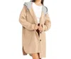 Hyfve Be On My Side Corduroy Hoodie Jacket In Beige In Beige