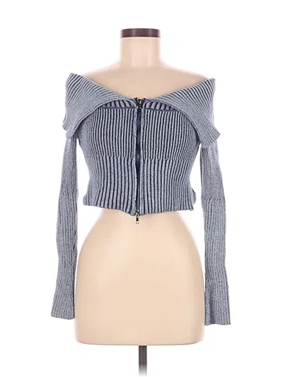 Pre-owned Hyfve Cardigan Sweater In Blue