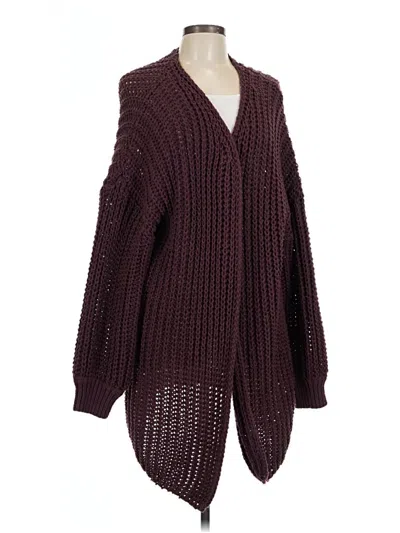Pre-owned Hyfve Cardigan Sweater In Burgundy