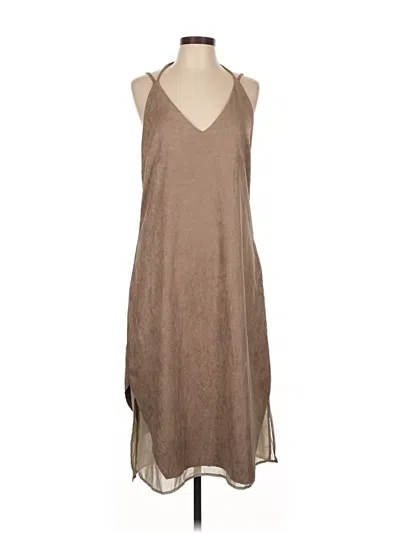Pre-owned Hyfve Casual Dress In Brown