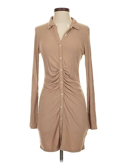 Pre-owned Hyfve Casual Dress In Brown