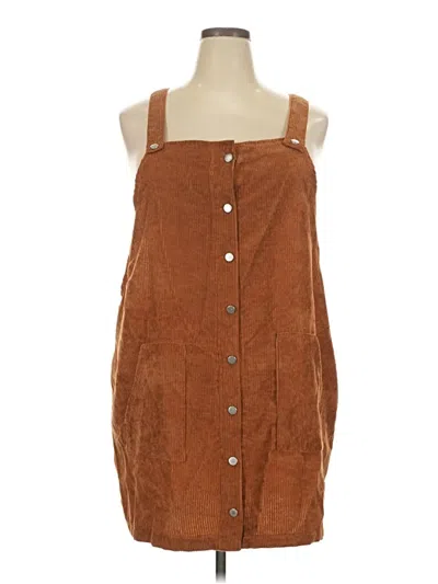 Pre-owned Hyfve Casual Dress In Brown