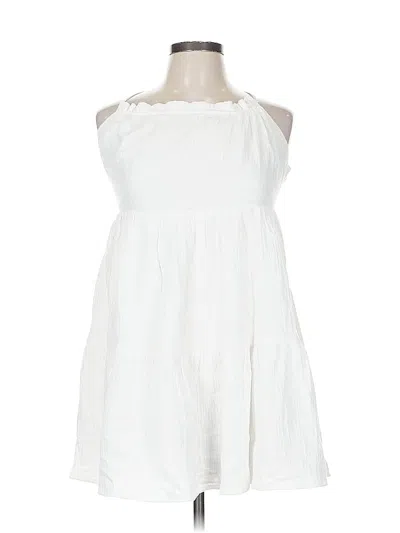 Pre-owned Hyfve Casual Dress In White