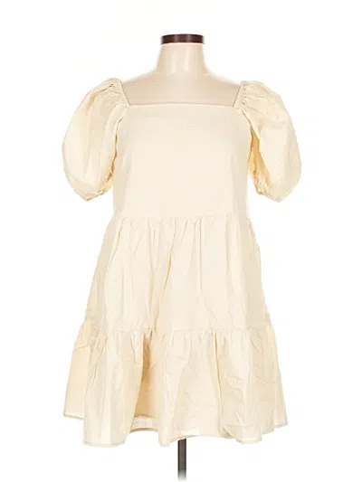 Pre-owned Hyfve Casual Dress In White