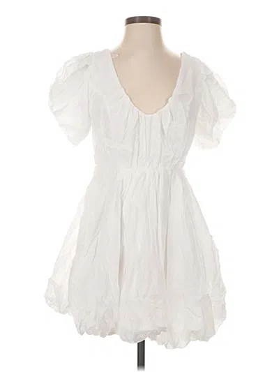 Pre-owned Hyfve Casual Dress In White