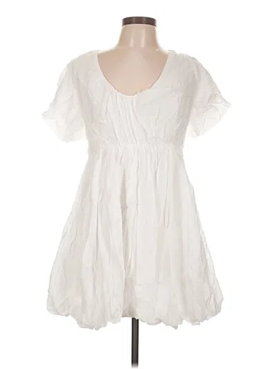 Pre-owned Hyfve Casual Dress In White