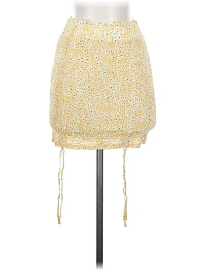 Pre-owned Hyfve Casual Skirt In Yellow