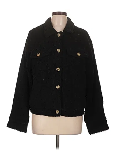 Pre-owned Hyfve Faux Fur Jacket In Black