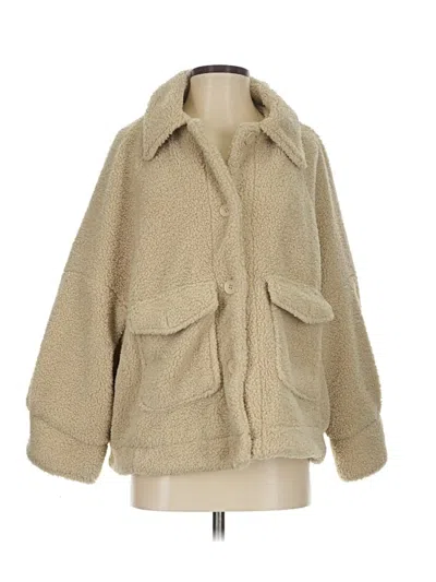 Pre-owned Hyfve Faux Fur Jacket In Tan