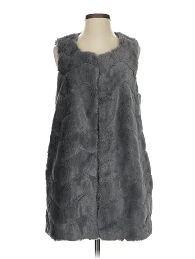 Pre-owned Hyfve Faux Fur Vest In Gray