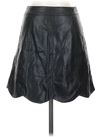 Pre-owned Hyfve Faux Leather Skirt In Black