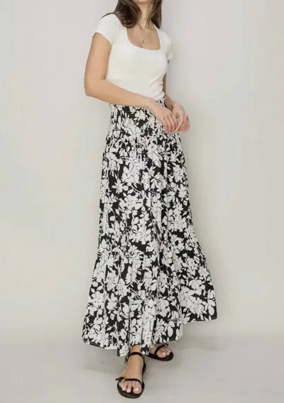 Hyfve Floral Maxi Skirt In Black