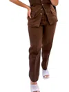 Hyfve Gabriel High Rise Trousers In Brown In Brown