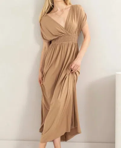Hyfve Grecian Goddess Dress In Taupe In Gray