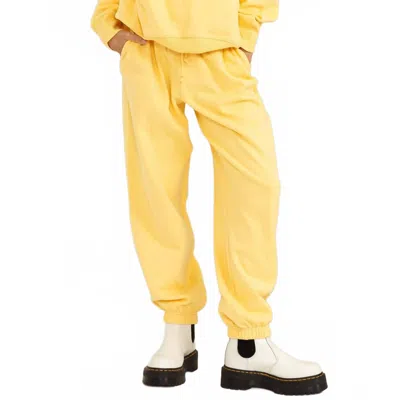 Hyfve High-waist Drawstring Joggger Pants In Banana Cream In Yellow