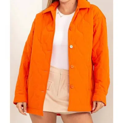 Hyfve Jilliana Barn Jacket In Burnt Orange (color Is Slightly Darker Than Orange)